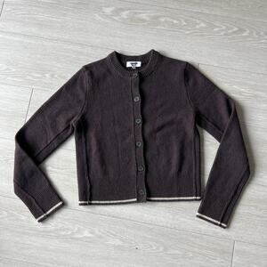 Madewell Cashmere Button Front Cardigan Sweater Womens XXS Brown